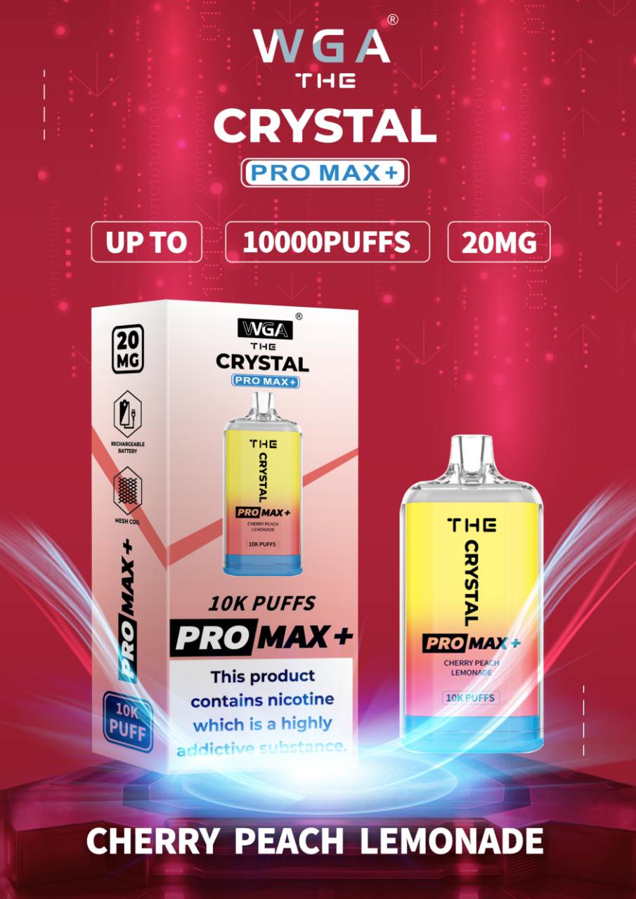 WGA Crystal Pro Max + 10000 Puffs Disposable Vape - Box of 10 - Bulk Vape Wholesale