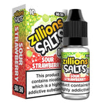 Zillions Nic Salt 10ml Pack of 5 Sour Strawberry
